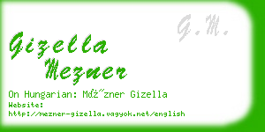 gizella mezner business card